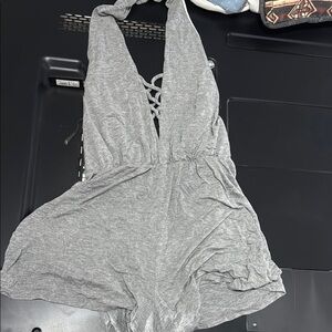 Gray Halter  Romper